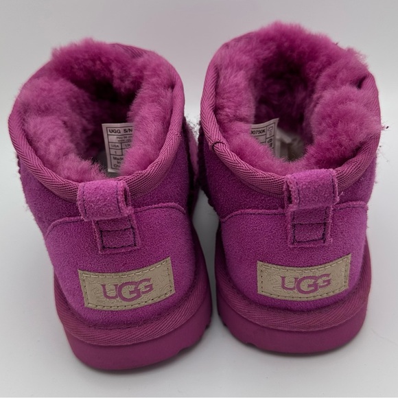 UGG Classic Ultra Mini Suede Boots Size 1 Sunburst - Picture 7 of 9